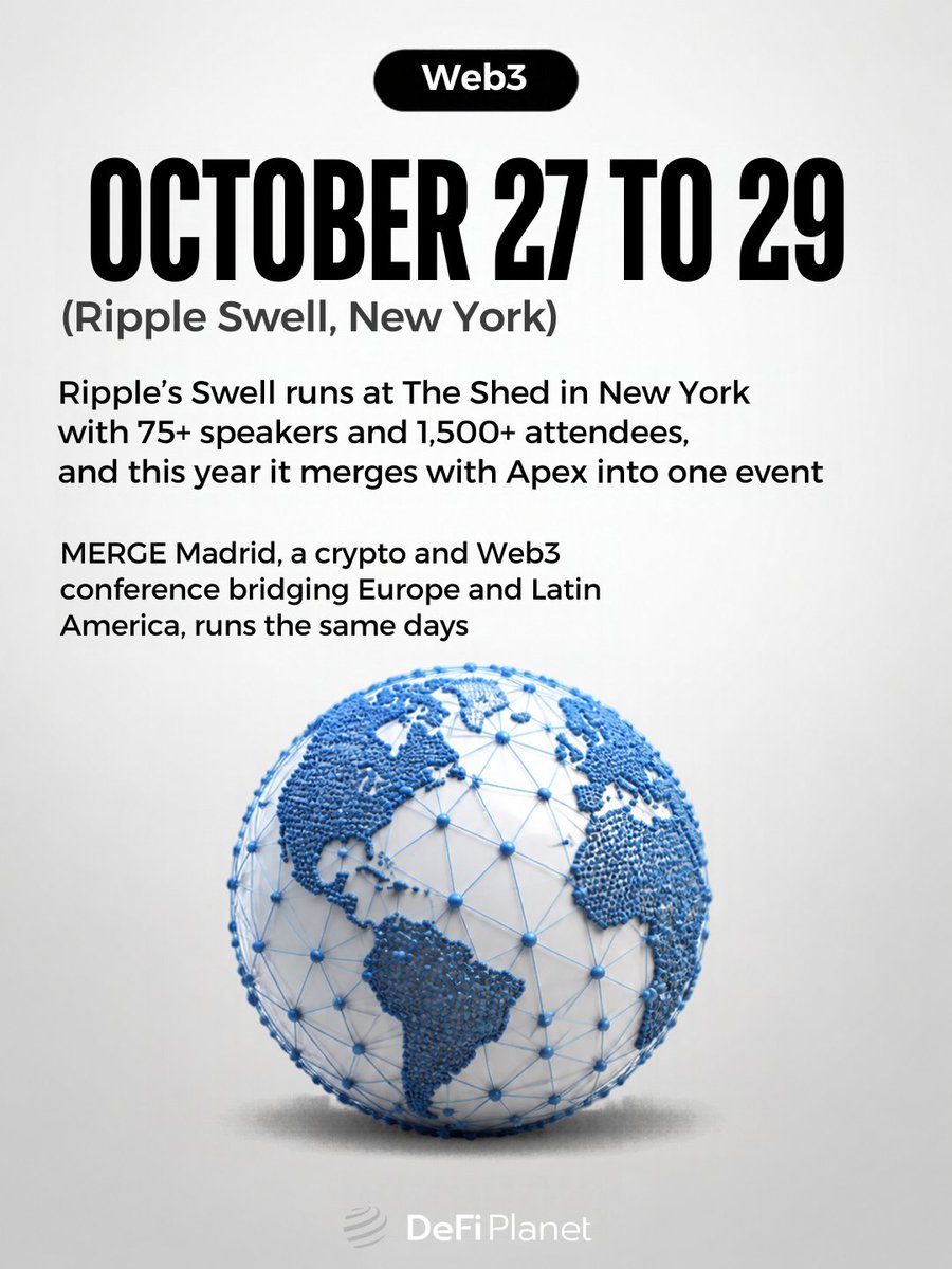 PlanetDefi's tweet photo. This week’s important dates for crypto (Oct 25 to 31). Bitcoin is near $80K and the calendar is full. https://t.co/679lvyrx85