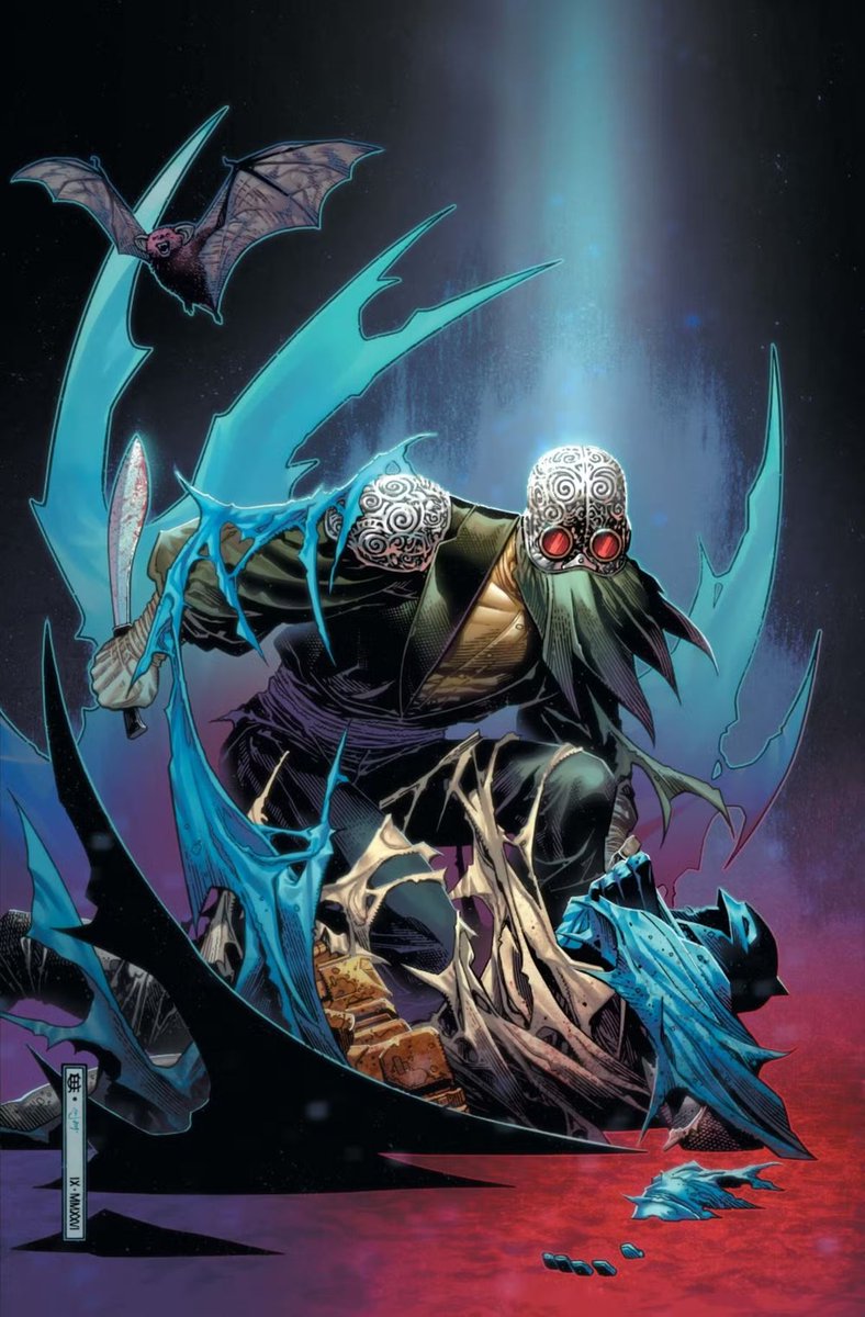 screenrant's tweet photo. New solicit information for #Batman #17 reveals that Matt Fraction and Jorge Jiménez will be transforming the #DarkKnight. 🦇

Art from Jiménez, Dustin Nguyen, and Jim Cheung showcases Batman in Cthulhu-esque armor, wielding a vicious machete. 

Read More: https://t.co/JKzKxVi3JB https://t.co/mC5oxELD3D