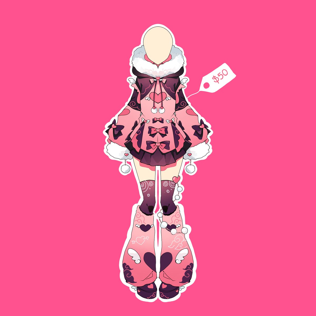 BiyA_YU's tweet photo. OUTFIT DESIGN "CUTE WINTER" 🩷☁️

$50 https://t.co/y0f4zJ9AyW