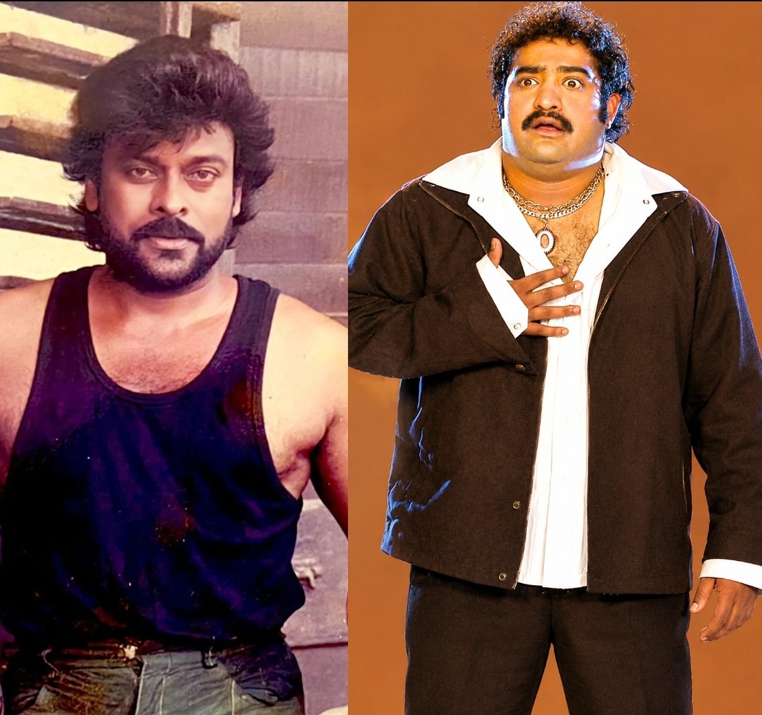 Gulabjam22's tweet photo. Chiru at                               NTR at the
the age of                            age of 25
30 https://t.co/z026udcZDp