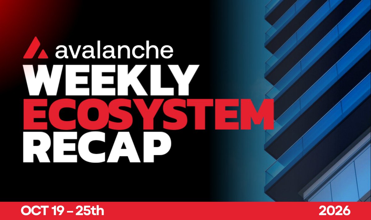 CreativityEngr's tweet photo. From a $13T financial giant recognizing Avalanche as a leader in RWAs to new L1 launches, real world payments and growing adoption, @avax had a busy week across the ecosystem.

here's what happened:

🔺 @CharlesSchwab, a financial services giant with over $13T in client assets, identified Avalanche as a leader in RWAs and institutional blockchain use cases, highlighting its custom L1 infrastructure and financial activity.

🔺 @JanusHenderson, managing approximately $500B in assets, expanded its involvement with Avalanche as a validator and equity holder in @TranchedFi, strengthening its participation in onchain finance.

🔺 @avax hosted its Q3 Ecosystem Call on October 20, covering tokenization, institutional adoption, Avalanche Summit NYC and broader ecosystem developments.

🔺 @pangolindex Perps recorded $3.81M in trading volume over 7 days, $41.40M over 30 days and $64.66M over 90 days.

🔺 @is_realx launched its mainnet as a dedicated Avalanche L1 for real world assets, introducing infrastructure for tokenized stocks, U.S. Treasuries, bridging and asset issuance through the RealX ecosystem.

🔺 Research from @zerohashx and @AvaLabs found that 62% of surveyed banks expect blockchain technology to become standard infrastructure within the next two years.

🔺 Marquette University Athletics joined @uptop_xyz on Avalanche, letting fans earn tickets, merch and experiences through everyday purchases.

🔺 @PodsFinance introduced Pix support on Avalanche, making it easier for users in Brazil to access the ecosystem through local payments.

🔺 @YourGrails officially opened its platform to everyone following its closed beta, expanding access to onchain collectibles, pack openings, battles and racing experiences on Avalanche.

🔺 @0xSmitty launched LoreScore through Avalore, awarding badges based on users' historical participation in Avalanche projects.

🔺 @KryptoCEO announced a November 3 Midlands Mini Meetup in the UK.

🔺 @Team1VN announced UniHack, a 30 day Avalanche hackathon with a $3,500 prize pool.

🔺 @Team1Africa_ brought Avalanche education to Tom Mboya University in Kenya.

🔺 @Team1LatAm connected 20 builders and students at a community gathering in Ecuador.

🔺 @Team1BR hosted its Builders Lunch in Brasília.

🔺 @Team1IND reached 5,000 followers on X.

🔺 @Team1JP hosted its second Avalanche L1 development workshop.

🔺 @loopia_world announced October 26 at 4 PM UTC as the mint date for its collection of 100 unique 1/1 Loopians NFTs on Avalanche.