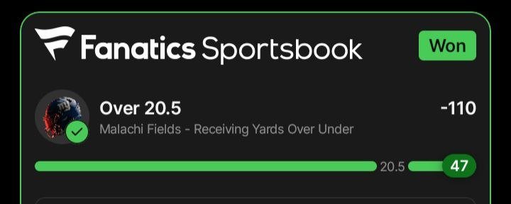 BobSportsBets's tweet photo. #NFL

Malachi Fields O20.5 REC YDS -110 ✅️

@BitcoinBay_com https://t.co/bEsge3IOS0