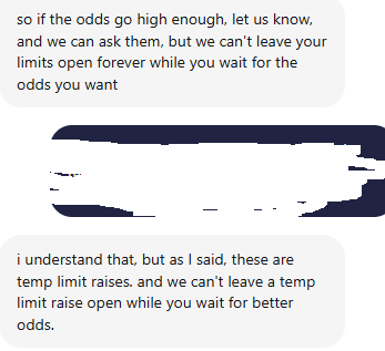pandsport's tweet photo. @Sebknowsbest Good luck with your shitty site. They only hand out these token limits to the pathetic losers who shill for them. They wouldn’t dare set limits for real bettors like me—the cowardly bastards. https://t.co/aQUPgEJIDy