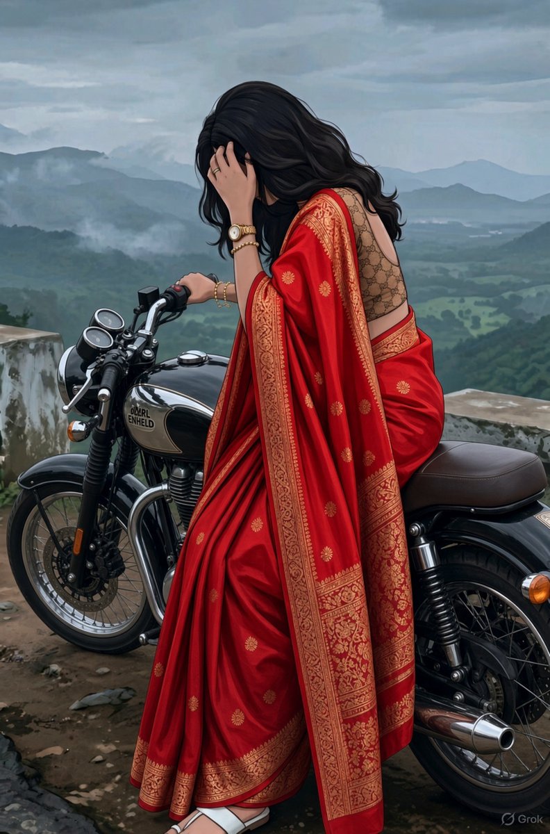Sikha__Patel's tweet photo. Mountains don’t ask who you are. The bike already knows. ⛰️🔥

Wind in the hair, mountains in the heart, throttle in the hand. 🏍️

Love traveling 🚲 Love Mountains 🏔️ https://t.co/8hWd8NHCoV