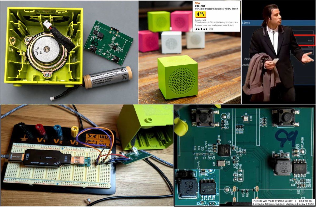 it4sec's tweet photo. Hacking a Bluetooth speaker from IKEA: Technical research and a love story hidden in encrypted firmware. 🔵🦷🔊🪓♥️

More details on:
LinkedIn: https://t.co/17wNhBlJjR
Substack: https://t.co/MyJiJ9g3Iz
Telegram: https://t.co/hAguRwrBa5 https://t.co/IONkb1dpVP