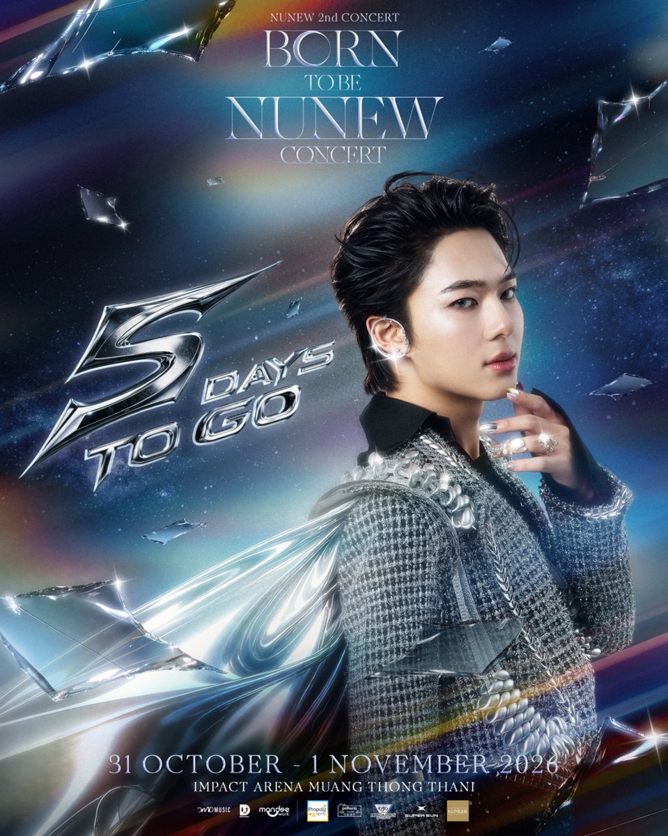 DomundiTV's tweet photo. 𝟓 𝐃𝐀𝐘𝐒 𝐓𝐎 𝐆𝐎 ‼️

Beyond the stars, a new world awaits. 🪐

The journey into NuNew’s universe begins with 𝐍𝐮𝐍𝐞𝐰 𝟐𝐧𝐝 𝐂𝐨𝐧𝐜𝐞𝐫𝐭 “𝐁𝐨𝐫𝐧 𝐭𝐨 𝐛𝐞 𝐍𝐮𝐍𝐞𝐰 𝐂𝐨𝐧𝐜𝐞𝐫𝐭.” 🌌

🗓️ : 31 OCTOBER - 1 NOVEMBER 2026
📍 : IMPACT Arena, Muang Thong Thani

𝙏𝙄𝘾𝙆𝙀𝙏𝙎 𝙊𝙉 𝙎𝘼𝙇𝙀 𝙍𝙊𝙐𝙉𝘿 𝟮 : Website: https://t.co/inhsu7idQX

🎥 : Live Stream Version
🔗 : https://t.co/inhsu7idQX

NUNEW IN IMPACT SOON
#NuNew2ndConcert
#NuNew @CwrNew 
#domunditv
