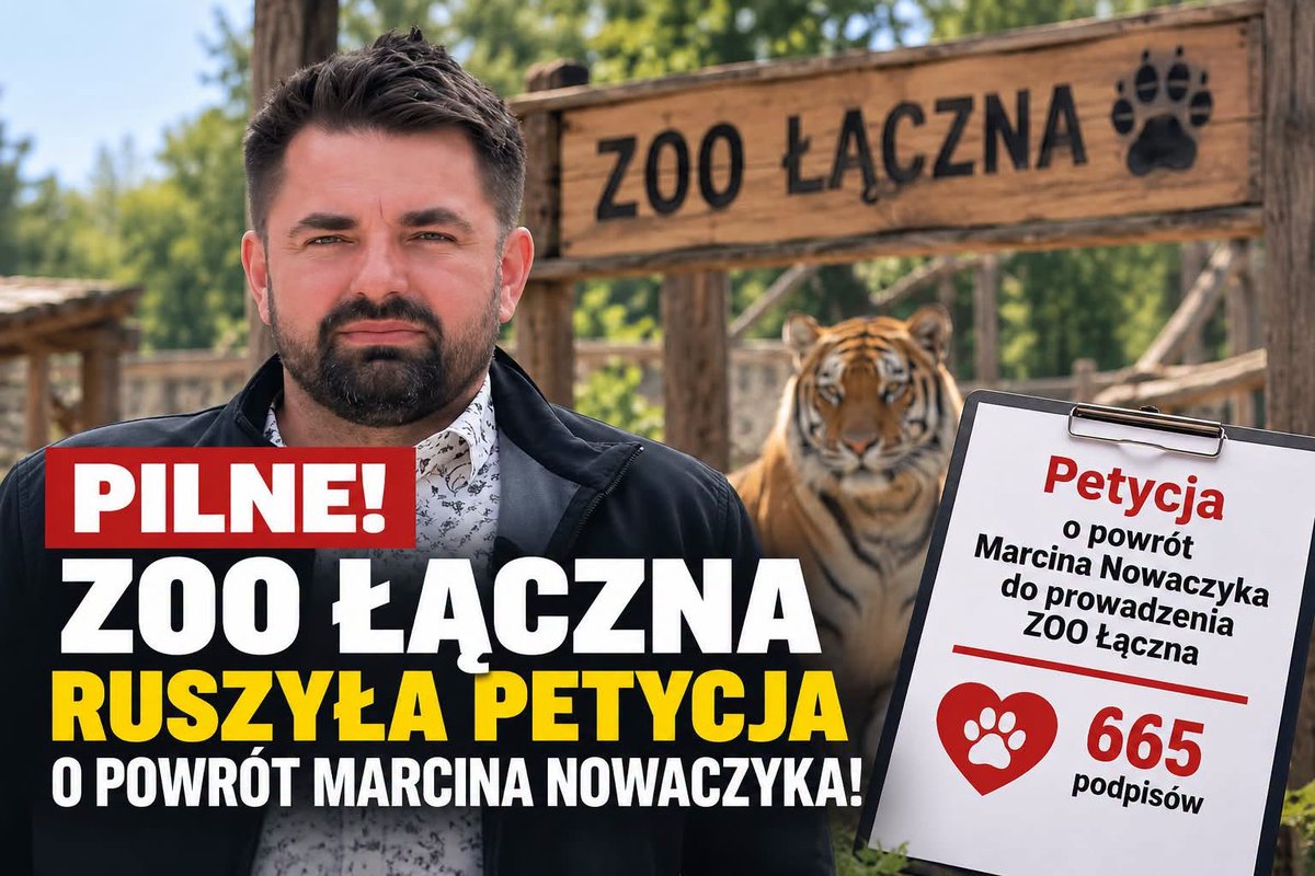 WygrajmyPolske's tweet photo. Bandycki napad na ZOO w Łącznej został zaplanowany na szczeblu rządowym przez ministrów Tuska!!!

Władze samorządowe i policja nie czują się odpowiedzialne za rozbicie i paraliż oraz deportacje zwierząt z ZOO w Łącznej i zwalają na prokuraturę. Jednocześnie przedstawiciel Policji przyznał, że akcja była planowana na poziomie rządowym. 
Bilans: ludzie - pracownicy ZOO tracą pracę, zwierzęta częściowo wywiezione zagranicę, założyciel p. Nowaczyk został zatrzymany z wnioskiem o areszt, na który sąd się nie zgodził i nakazał kaucję w wysokości 50 tysięcy zł, pozostałymi w Polsce zwierzętami nie ma kto się opiekować, za to prokuratura w Świdnicy ściga panią Katarzynę, policjantkę która ostrzegła właściciela ZOO o bandyckim napadzie policji i prokuratury. 
Z zemsty zamordowano jej psa, a fundacji z którą współpracuje zniszczono ogrodzenie pastwiska. W efekcie jedna z klaczy, Bianka, wpadła do głębokiego bagnistego wykopu, z którego po wielu godzinach wysiłków uratowali ją strażacy z OSP i JRG w Polkowicach. 

Spór o odpowiedzialność za setki zwierząt w ZOO Łączna nabiera tempa. Po piśmie burmistrza Mieroszowa Andrzeja Lipińskiego, które ujawniła Telewizja Dami Region, prokuratura odpowiada własnym komunikatem. I nie szczędzi uwag pod adresem samorządowca.
Trzy dni temu burmistrz zwrócił się o uchylenie postanowienia, na mocy którego powierzono mu zwierzęta na przechowanie. Argumentował, że gmina nie ma środków na zapewnienie im odpowiedniej opieki, wyżywienia i leczenia.
Teraz Prokuratura Okręgowa w Świdnicy informuje, że nie wpłynął dotychczas żaden rachunek dokumentujący koszty poniesione przez burmistrza na utrzymanie zwierząt.
Śledczy podkreślają również, że postanowienie o powierzeniu zwierząt nie zostało formalnie zakwestionowane w przewidzianym prawem trybie.
To jednak nie wszystko!
Prokuratura zapowiada działania zmierzające do zmiany dotychczasowego postanowienia. Nie wyjaśnia jednak, na czym ta zmiana miałaby polegać ani kto ewentualnie przejąłby odpowiedzialność za zwierzęta.

A CO ZE ZWIERZĘTAMI?
To właśnie one znalazły się w centrum sporu o kompetencje, odpowiedzialność i pieniądze.
Prokuratura powierzyła zwierzęta burmistrzowi. Burmistrz domaga się uchylenia tej decyzji. Teraz śledczy zapowiadają jej zmianę.
Tymczasem zwierzęta codziennie potrzebują karmy, wody, opieki weterynaryjnej i odpowiednich warunków.
Kto ostatecznie zapłaci? Kto będzie odpowiadał za ich bezpieczeństwo? I dlaczego po ponad tygodniu od rozpoczęcia interwencji nadal nie ma ostatecznego rozwiązania?
Sama prokuratura przyznała wcześniej, iż akcja relokacji zwierząt zakończyła się „totalnym fiaskiem”.
Czas skończyć z przerzucaniem odpowiedzialności. Zwierzęta nie mogą czekać, aż urzędnicy, samorządowcy i prokuratorzy ustalą między sobą, kto ma zapłacić rachunek!
No i oczywiście czekamy na pozwy karne i cywilne  wobec prokuratorów, policji i działaczy fundacji biorących udział w wywozie zwierząt z Polski.