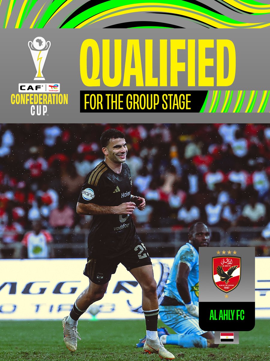 CAFCLCC_ar's tweet photo. 13/16 ✅

الأهلي يتأهل إلى دور المجموعات من كأس الكونفدرالية 🇪🇬

#TotalEnergiesCAFCC https://t.co/uiHMbf6n3i