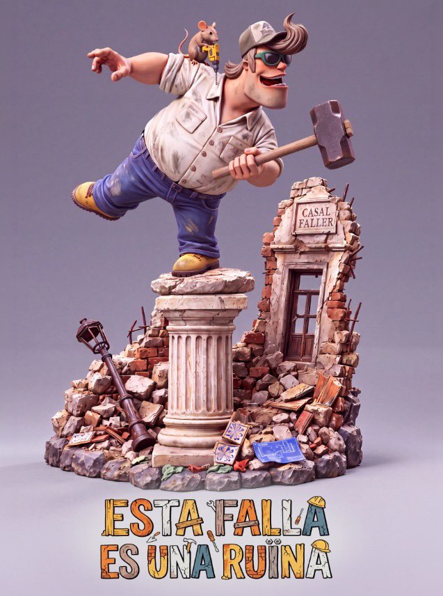 CendraDigital's tweet photo. SECCIÓN 5B

BOCETO FALLA TRES FORQUES-CUENCA-PÉREZ GALDÓS

ARTISTA: VÍCTOR NAVARRO

LEMA: ESTA FALLA ES UNA RUINA

#fallas #falles https://t.co/cBiwZlz4QE