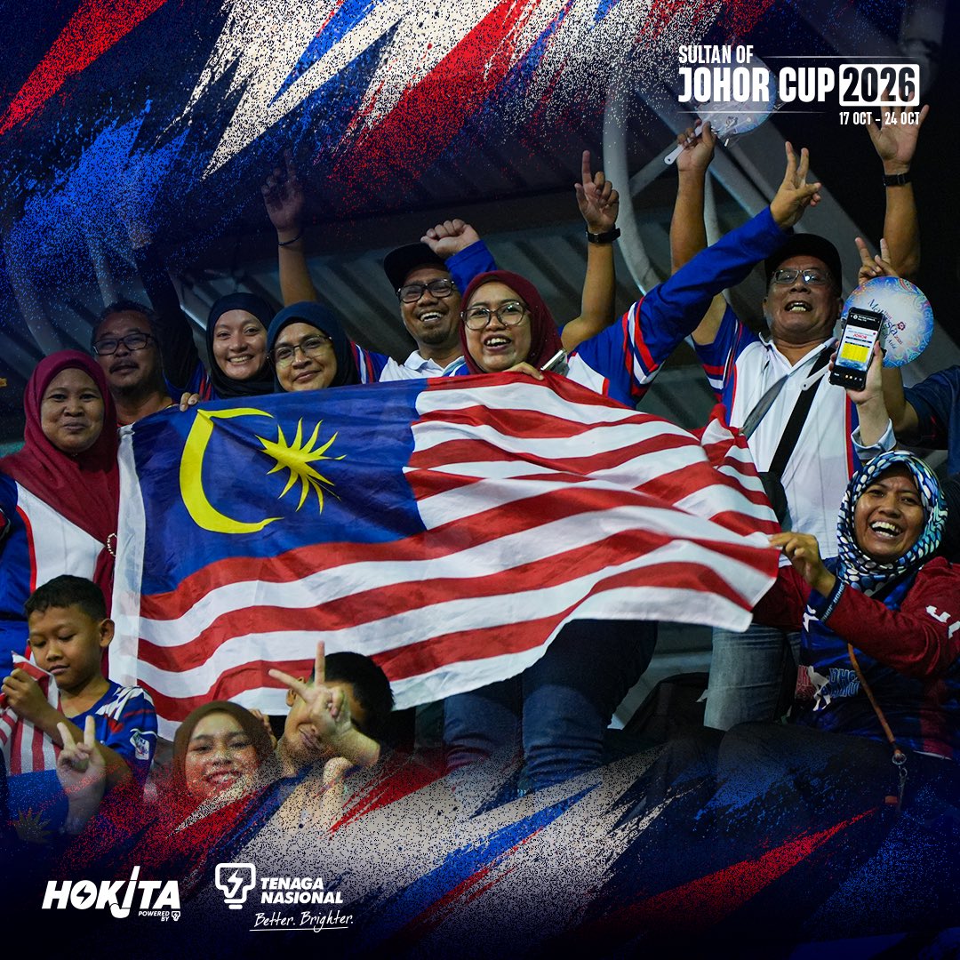 HokitaMY's tweet photo. Dahsyat suasana di Stadium Hoki Taman Daya masa perlawanan akhir #SOJC2026! Sorakan dan semangat korang memang luar biasa dari minit pertama sampai tiupan wisel penamat. ๐ฅ
Korang memang terbaik! Terima kasih kerana sentiasa berdiri kukuh di belakang #YoungTigers, wira-wira muda kita sepanjang saingan kali ini! ๐ซก๐ฏ๐ฒ๐พ #SayaSokongHokiMY #BersatuUntukHoki