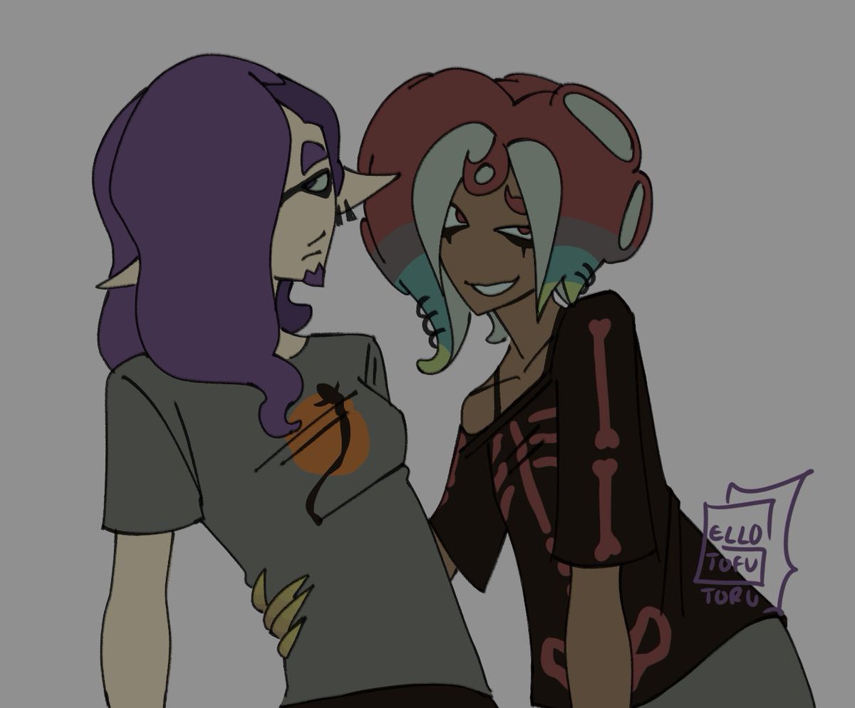 t0fut0ru's tweet photo. Look at my lesbian version of disspair

And a version where ikkan keeps his stubble because he felt bald without it

#splatoon #splatbands #disspair https://t.co/pltmkBTGp0