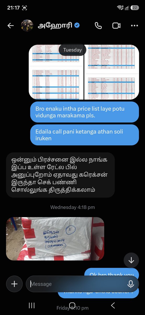 diya_happysoul's tweet photo. SCAM  ALERT ⚠️ 📢 
BOOKED FOR 3000 RS BUT GOT  VERY WORST OLD TORNED  NOT WORTHY  PRODUCTS  . I HAVE ATTACHED BOTH PRICE LIST AS WELL AS WHAT I HAVE GOT FOR 3000 RS. ALTHOUGH THEY HV COLLECTED 500 RS FOR TRANSPORT CHARGE AND 100 FOR EXTRA not received bill too! Blocking my number https://t.co/QQWnfjbxKv