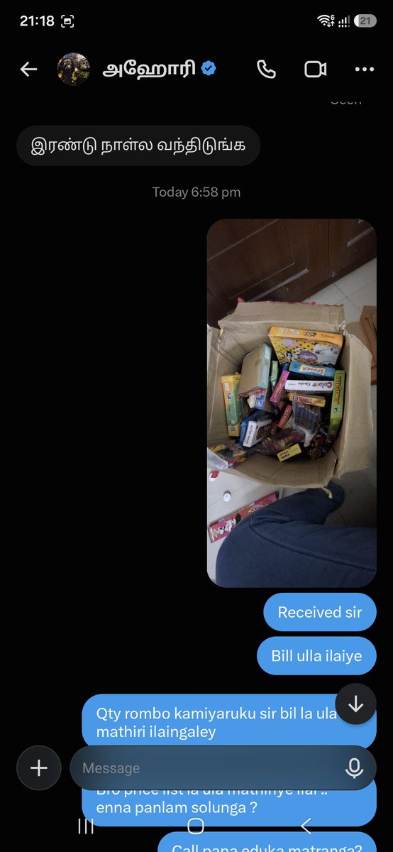 diya_happysoul's tweet photo. SCAM  ALERT ⚠️ 📢 
BOOKED FOR 3000 RS BUT GOT  VERY WORST OLD TORNED  NOT WORTHY  PRODUCTS  . I HAVE ATTACHED BOTH PRICE LIST AS WELL AS WHAT I HAVE GOT FOR 3000 RS. ALTHOUGH THEY HV COLLECTED 500 RS FOR TRANSPORT CHARGE AND 100 FOR EXTRA not received bill too! Blocking my number https://t.co/QQWnfjbxKv