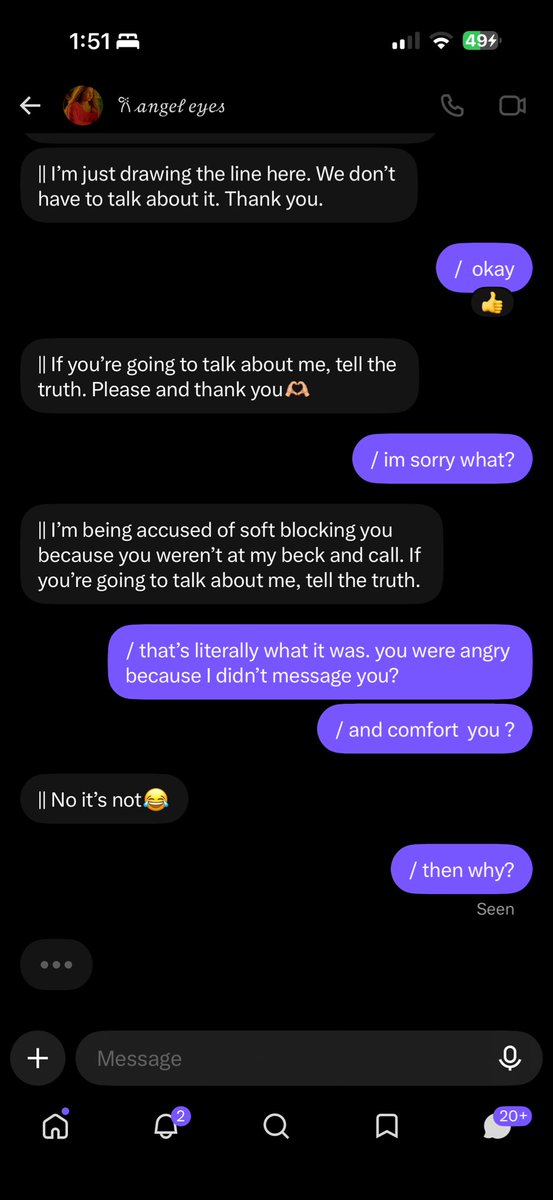 burntwcrds's tweet photo. / since we’re posting screenshots. here’s everything I told you. and you blocked my dms on annie… for what? so I couldn’t defend myself? how is that fair? https://t.co/oqNhKhLpVE