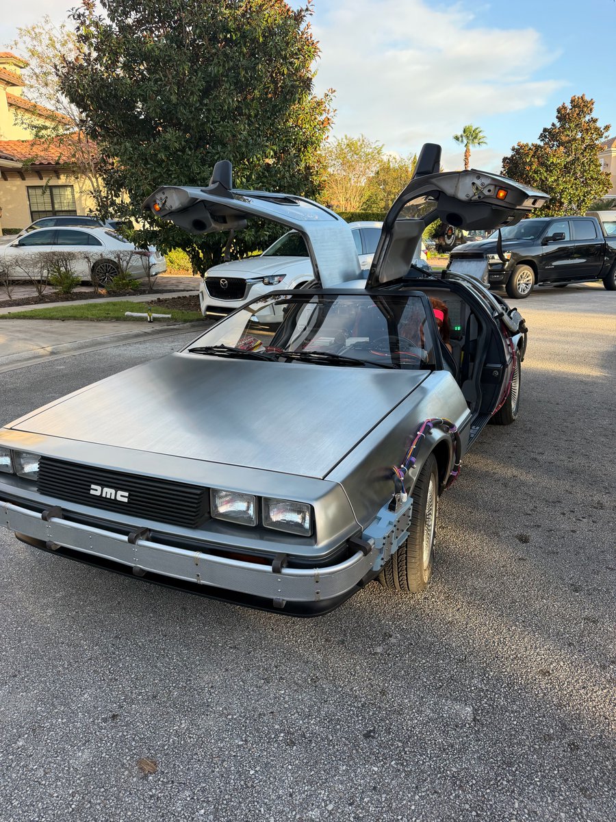 nickprorealty's tweet photo. My wife surprised me with a Back to the Future birthday. Showed up in a DeLorean. Best surprise I've had in years. https://t.co/hGR7CSsMCl