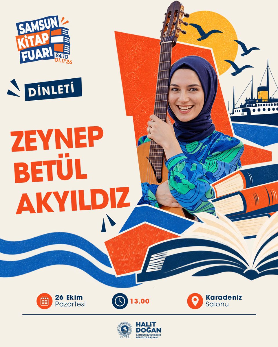 samsun_kitap's tweet photo. Zeynep Betül Akyıldız, 26 Ekim Pazartesi günü saat 13.00’te, Samsun Kitap Fuarı’nda kitapseverlerle buluşacak.📚

#SamsunKitapFuarı https://t.co/5Ku2GAZ1Aj