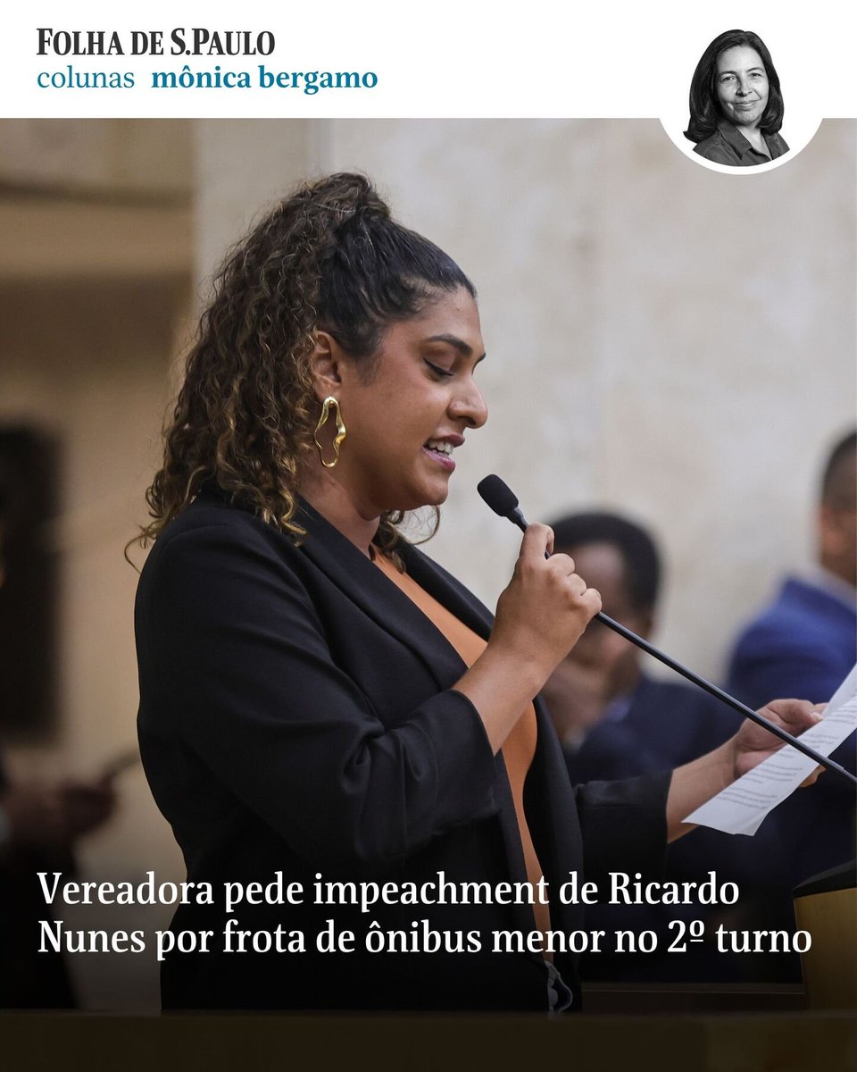 AmandaaPaschoal's tweet photo. 🚨 IMPEACHMENT DO NUNES JÁ!

Acabo de pedir na Câmara Municipal o impeachment do prefeito Ricardo Nunes, por descumprir a ordem da Justiça Eleitoral que mandava colocar 100% da frota de ônibus nas ruas neste domingo de eleição.

É inaceitável que, no dia em que o povo vai às urnas, quase 30% dos ônibus de São Paulo fiquem parados na garagem. O Globocop flagrou dezenas de ônibus estacionados na garagem da Sambaíba, na Zona Norte, em pleno horário de votação.

E não foi falha. Dias antes, a própria SPTrans disse que colocar a frota completa geraria "custos desnecessários". E foi esse mesmo prefeito que convocou servidores comissionados da Prefeitura para fazer campanha para o Flávio Bolsonaro.

Quem depende de ônibus é quem mais precisa do voto para mudar a própria vida. Dificultar esse caminho é ATACAR A DEMOCRACIA.

Para o processo andar, a Câmara precisa de 33 votos para abrir a investigação. Cobrem os vereadores!

Quem dificulta o voto do povo não pode governar São Paulo.