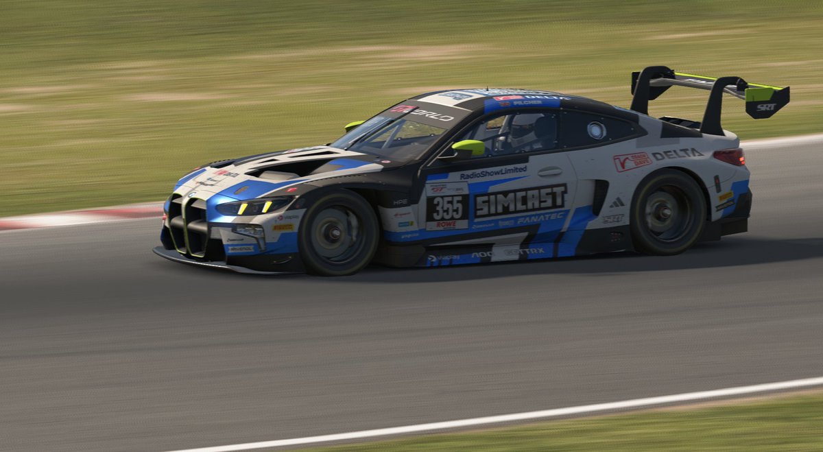 SimCastRadio's tweet photo. Phew! 
What a race at @thebend_msp for SRi GT3!
From running 1-2-3 in class in the early stages we end the race 2-3-5 and a debut podium for David!
Massive thanks to @coachdavesetups
for this week's awesome set up work.
#WeAreSRT https://t.co/qC55uoVPwg