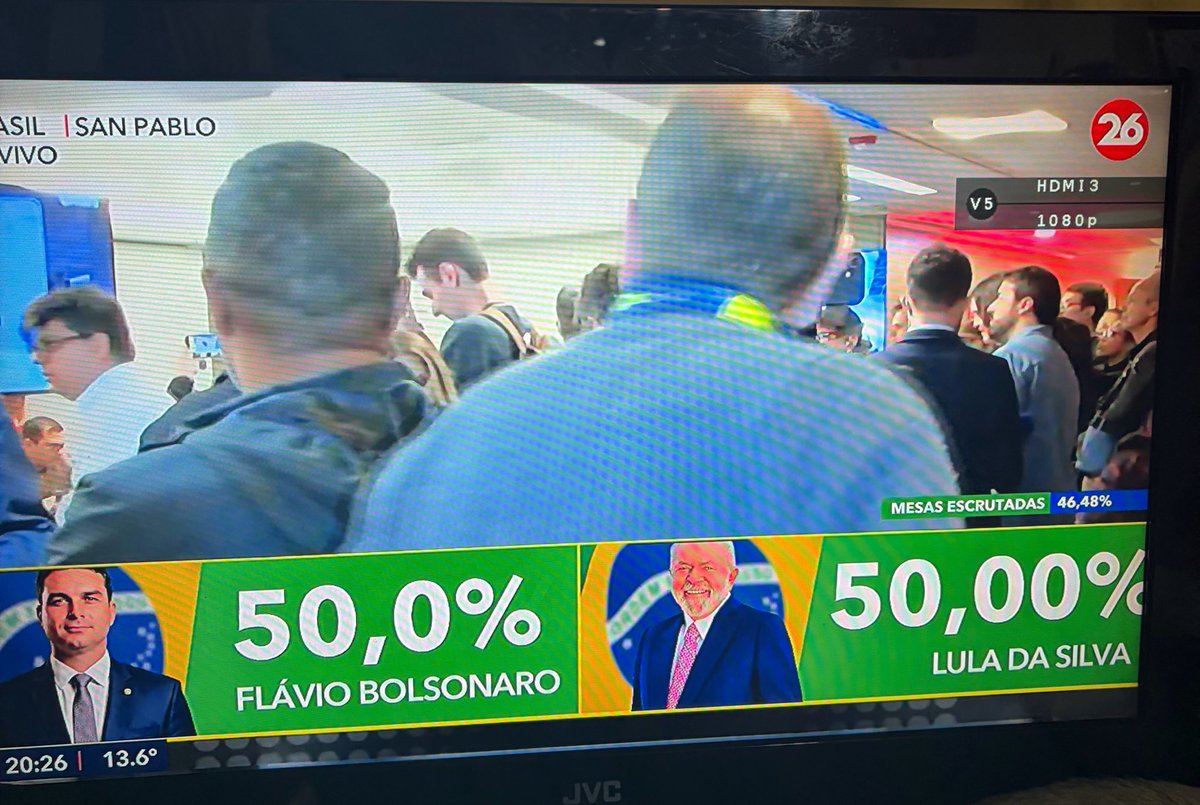 JuanIsidro's tweet photo. Tú verá líos.
Bolsonaro y Lula 50/50. https://t.co/YmEPYIDXLZ
