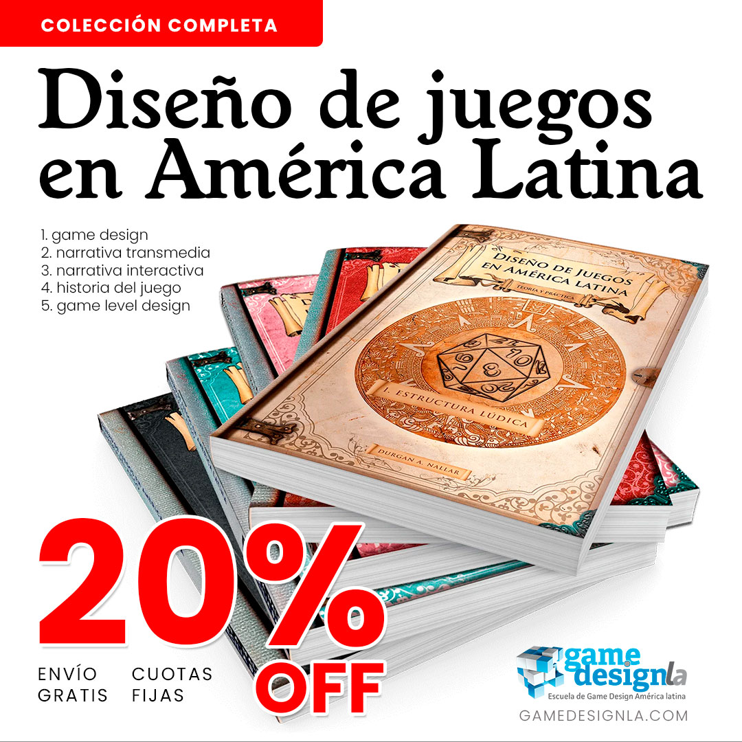 GameDesignLA's tweet photo. La colección de manuales sobre diseño y desarrollo de videojuegos que deberías tener. Conseguila ahora con 20 % OFF https://t.co/nWZ4hKOpnu https://t.co/jnBj11CCjA