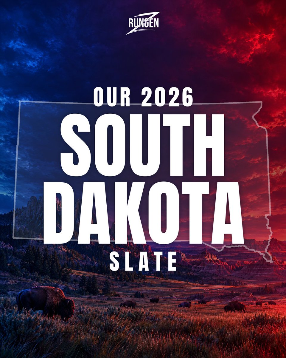 RunGenZ's tweet photo. Meet our 2026 South Dakota Slate

Run Gen Z is proud to endorse the next generation of conservative leaders running in South Dakota:

State Sen. Michael Rohl · Senate District 1
State Sen. Amber Hulse · Senate District 30

Swipe to meet them. Election Day is Tuesday, November 3.

See the full slate at https://t.co/BduiUl0ZlK