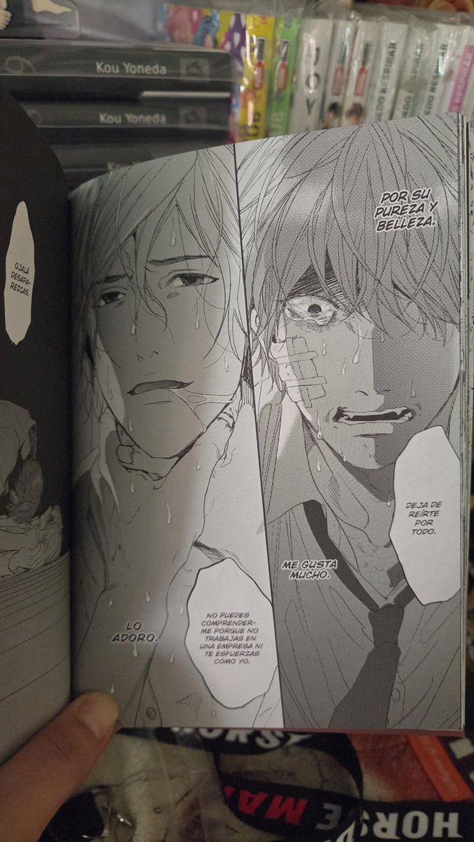 FerreyraJa811's tweet photo. Todos esos recuerdos que le atormentan, es lo mínimo por el daño que causo 
#はだける怪物
#Obsessed_with_a_Naked_Monster
#yaoi_manga #bl https://t.co/a9ZtS9TtCt