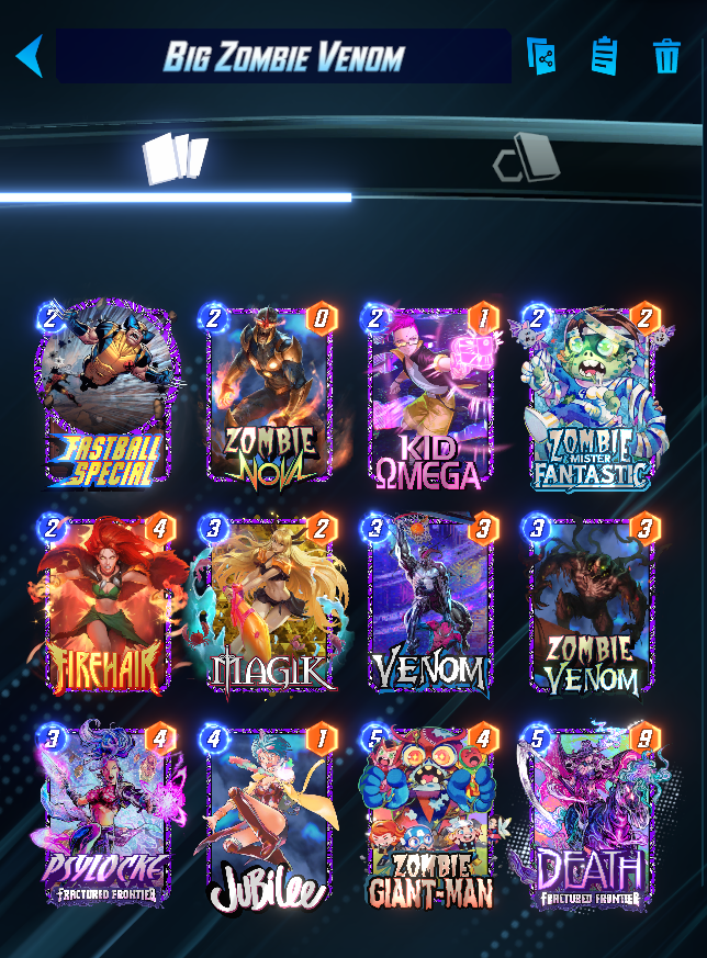 KMBestMS's tweet photo. It's Sunday, you know what that means! KMBest @MARVELSNAP Top Decks Day!

I have a take: the three decks below are the ones that are most responsible for the state of the metagame!

They're so heavily played, and so strong when unchecked, that they force people to play tech! https://t.co/LWCGUZb311