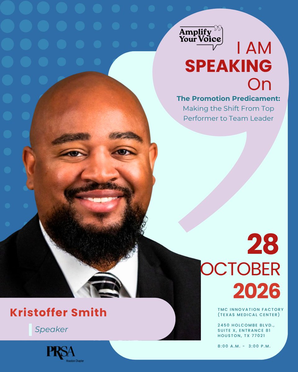 PRSAHouston's tweet photo. At PRSA Houston’s PR Day 2026, the Strategic Leadership track is designed for PR professionals ready to elevate their influence, lead with confidence, and drive meaningful organizational impact.

🎟️ Register for PR Day 2026 today!
🔗 https://t.co/5l584DpReN https://t.co/pTi5Ec9ZnL
