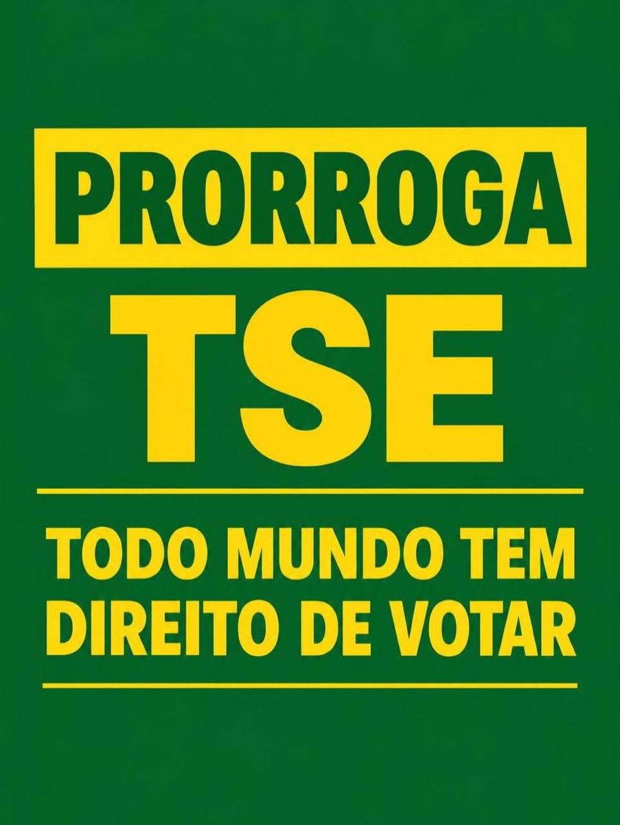 HaraFlaeschen's tweet photo. Prorroga @TSEjusbr https://t.co/WZjDhlFQdo