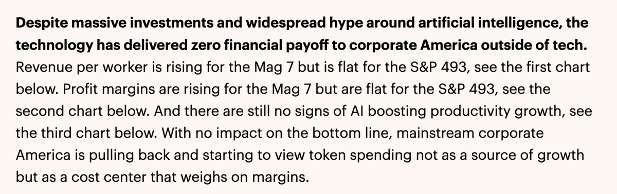 AnnLLarson's tweet photo. Even Wall Street insiders are saying that AI is a farce. https://t.co/Bk0ekyS4zG