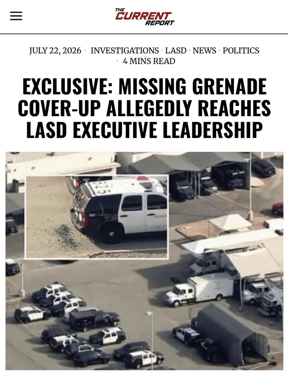 currentreportla's tweet photo. Never underestimate the power of a really good fucking tip. This story is right up there with the MISSING GRENADE COVER-UP by LASD execs and the BUDGET CRISIS leading to a department memo to personnel to BRING YOUR OWN TOILET PAPER TO WORK! 

ROBERT LUNA NEEDS TO GO!!!!! https://t.co/9u2QjmfYMS