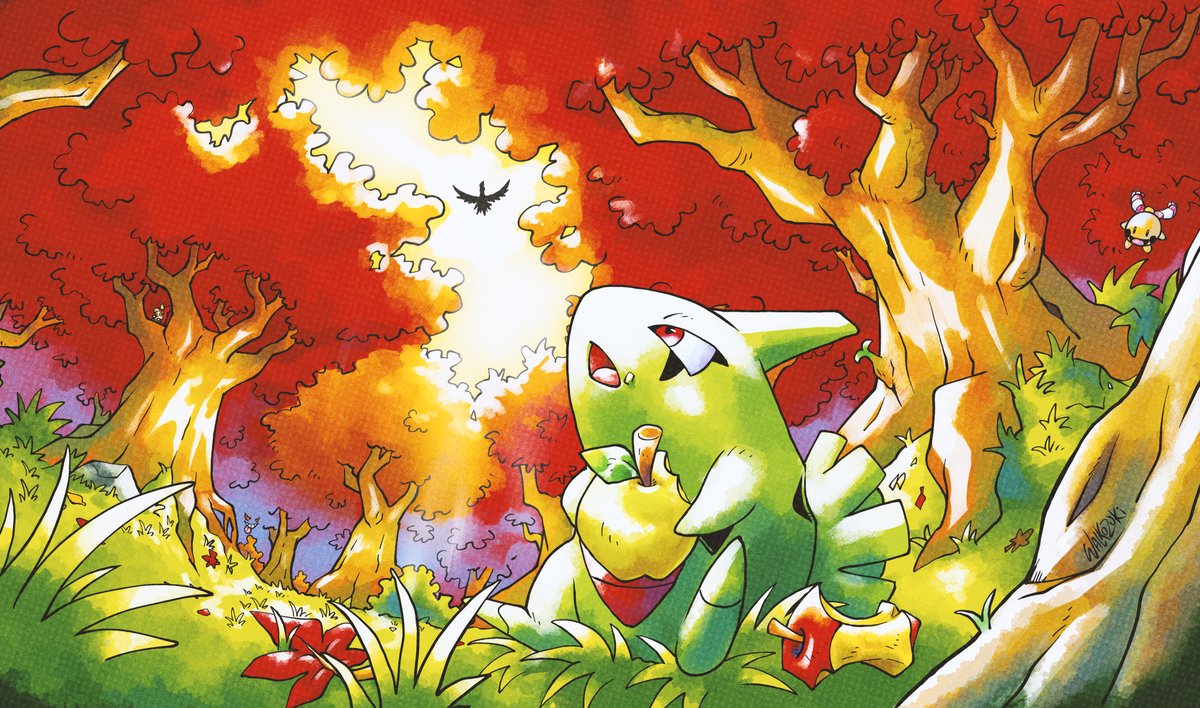 DWalkn's tweet photo. Creating my own larvitar card for the fall because I have free will. https://t.co/EtPFD17c0o