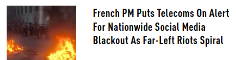 WallStreetMav's tweet photo. France is preparing to start blocking social media coverage, probably because the govt's preferred narrative is not working.

The French govt wants us to believe it is about education funding. In reality, it is communists and Muslims who just want to burn down the country. https://t.co/Sdz9h0aZkw
