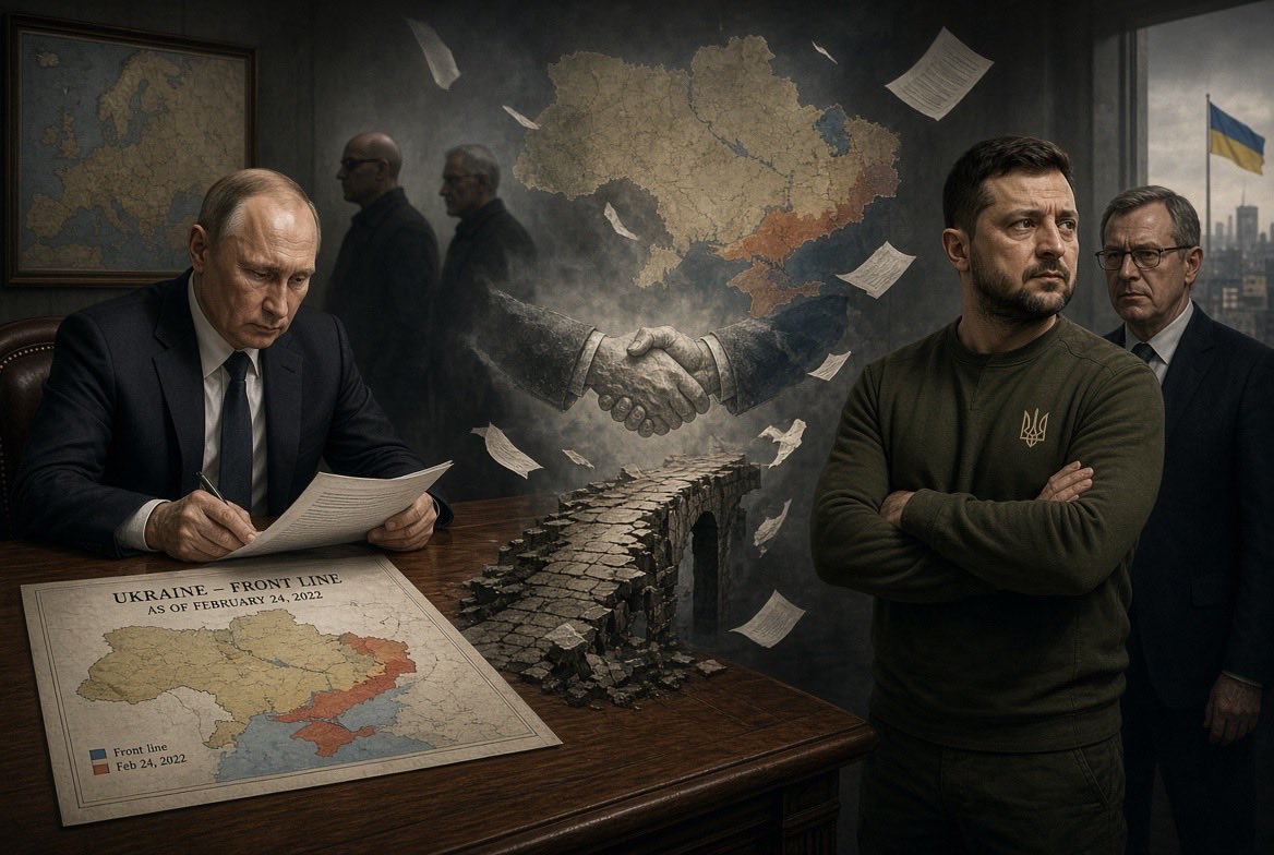 silvano_trotta's tweet photo. Nous avions encore raison : Zelensky ne veut pas de la paix mais nos médias et nos gouvernants préfèrent nous traiter d'agents pro-russes. 

Selon un rapport de la Financial Times, un canal de négociation informel aurait, début 2023, ouvert la possibilité d’un cessez-le-feu à des conditions nettement plus favorables pour l’Ukraine que celles d’aujourd’hui. Vladimir Poutine se serait montré prêt à ramener ses troupes approximativement à la ligne du 24 février 2022. L’Ukraine aurait dû renoncer à l’OTAN, reconnaître le contrôle russe de facto sur la Crimée et garantir un corridor terrestre vers la péninsule. La Russie aurait conservé la Crimée et la partie du Donbass déjà contrôlée avant l’invasion, tout en se retirant de la majeure partie des quatre régions annexées en 2022.

Ce canal, surnommé « la Plateforme », réunissait notamment l’avocat américain Richard Conn, le banquier Bob Foresman, l’ancien dirigeant de Nord Stream 2 Matthias Warnig (proche de Poutine) et le producteur ukrainien Alexander Rodnyansky. Le 1er février 2023, Warnig aurait rapporté que Poutine avait examiné le document et accepté la proposition de frontière, tout en excluant l’OTAN tout en restant ouvert à d’autres arrangements. À Kiev, Zelensky et Andriy Yermak auraient refusé, portés par les succès militaires de Kharkiv et Kherson et persuadés de pouvoir obtenir davantage. L’administration Biden n’a pas soutenu l’initiative : Jake Sullivan aurait indiqué aux Russes que Washington préférait les canaux officiels. Le projet s’est alors éteint.

Le député ukrainien Oleksiy Goncharenko a confirmé l’existence du plan et ajouté que Roman Abramovich en était une figure clé, que la Russie était prête à abandonner la centrale de Zaporijia, et que les 300 milliards d’actifs russes gelés auraient pu servir à la reconstruction de toute l’Ukraine. Sur la Crimée, il s’agissait selon lui d’une simple reconnaissance de contrôle, assortie d’une loi interdisant une reconquête militaire.