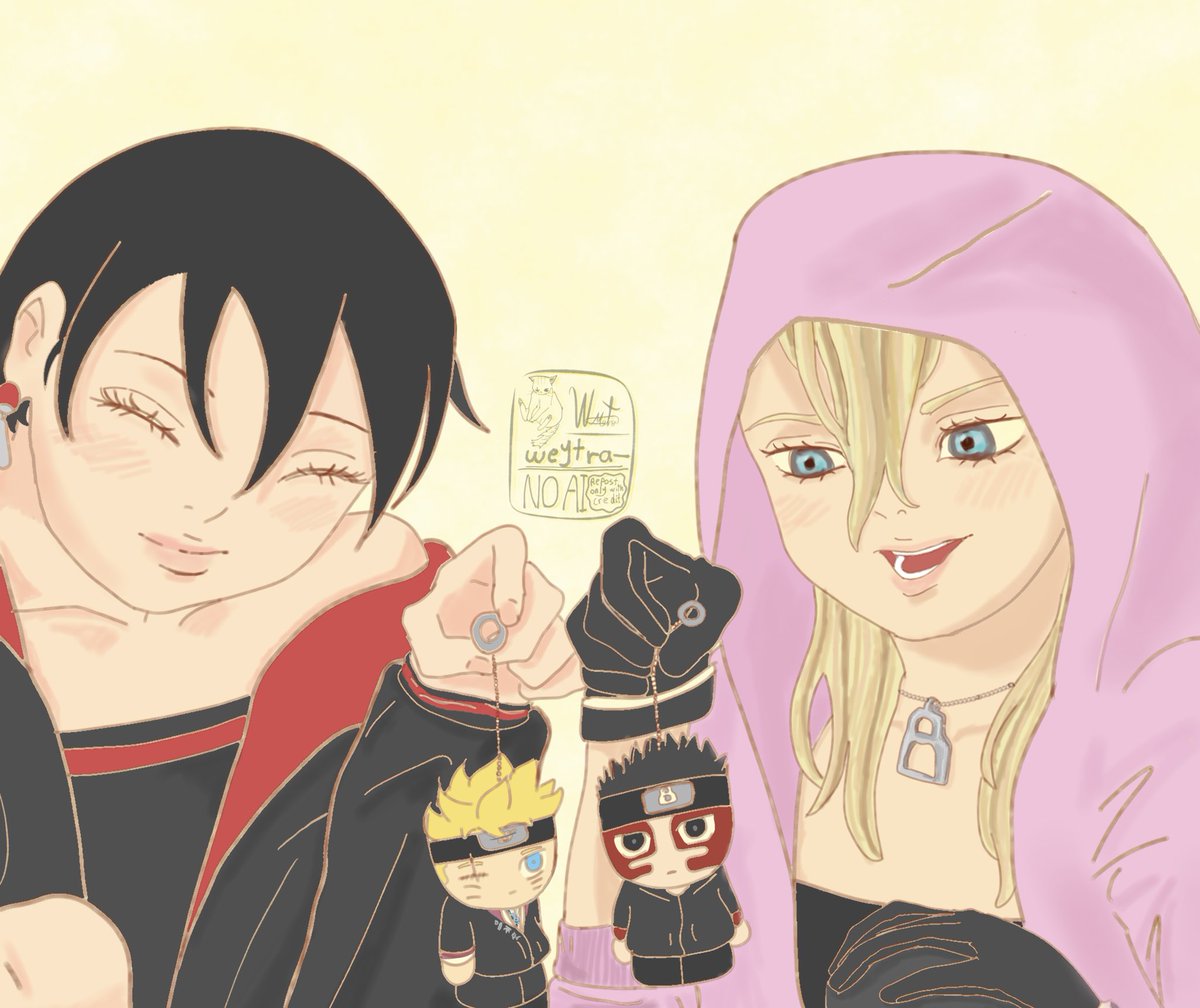 weytra_'s tweet photo. These two look so happy with their emo keychains.

Yodo and Sarada are so special to me, and their friendship is just as special. At least Yodo is still alive in my art and imagination…

#sarada #yodo #borutotbv https://t.co/4cmB0x1pmh