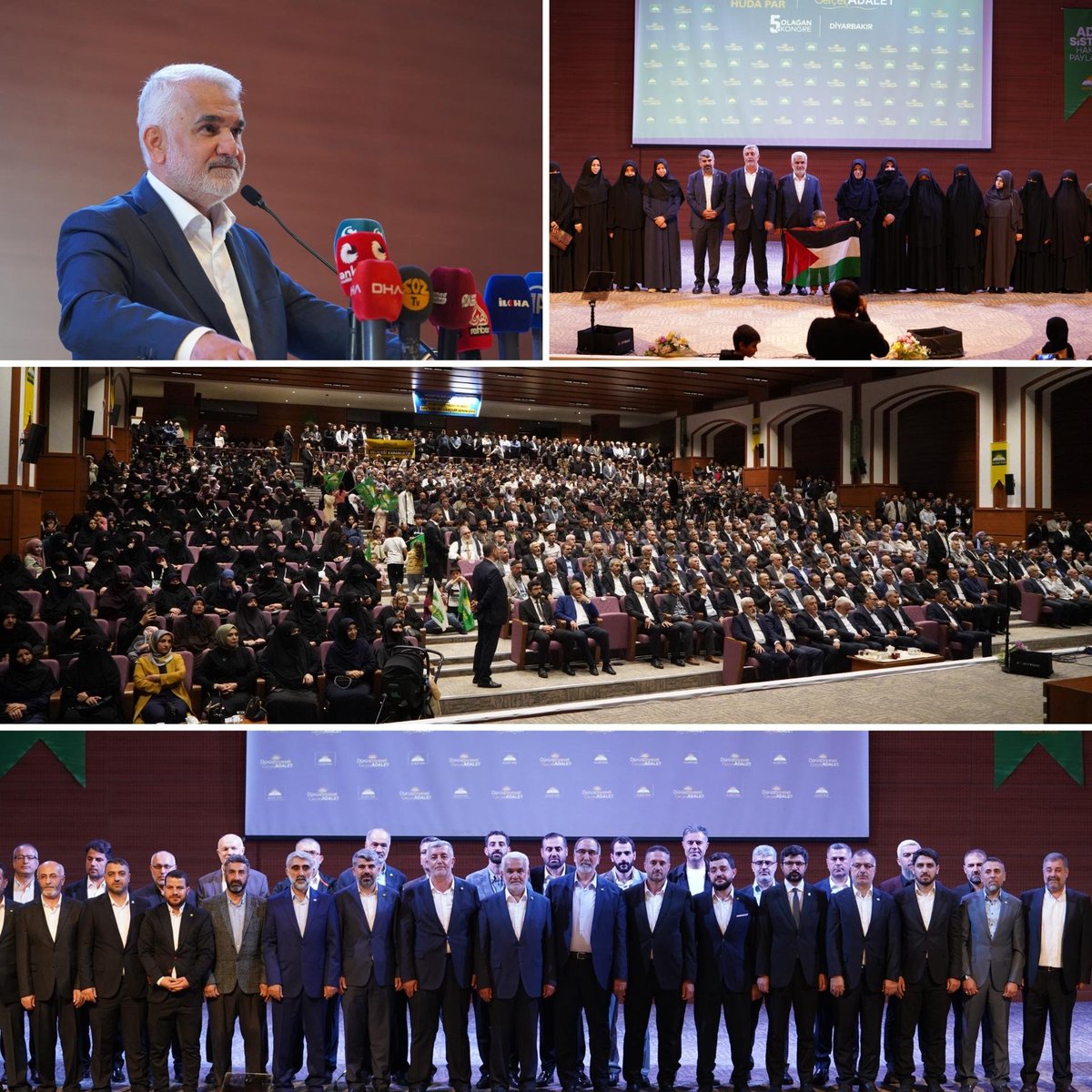zyapicioglu's tweet photo. Diyarbakır 5. Olağan İl Kongremizi salona sığmayan geniş bir katılım, büyük bir coşku ve heyecanla gerçekleştirdik.

Göreve geldiği ilk günden itibaren Diyarbakır'ımıza ve davamıza büyük bir aşkla hizmet eden, delegelerimizin teveccühüyle yeniden İl Başkanlığına seçilen Zeynul Abidin Gülsever kardeşimi ve yönetiminde yer alan bütün dava arkadaşlarımı tebrik ediyor, kendilerine üstün başarılar diliyorum.

Diyarbakır teşkilatımızın her kademesinde emek vermiş, fedakârca vazife yapmış tüm kardeşlerime yürekten teşekkür ediyorum. Rabbim ecirlerini ziyadesiyle versin.

Davetimize icabet edip heyecanımıza ortak olan bütün misafirlerimize, kongremizi takip eden değerli basın mensuplarına, organizasyonda emeği geçen kardeşlerime, kadın kollarımız ve heyecanlarıyla salonu coşturan gençlik kollarımız başta olmak üzere tüm teşkilat mensuplarımıza şükranlarımı sunuyorum.

Kongremizin teşkilatımız, Diyarbakır’ımız ve memleketimiz için hayırlara ve daha güzel hizmetlere vesile olmasını Rabbimden niyaz ediyorum.