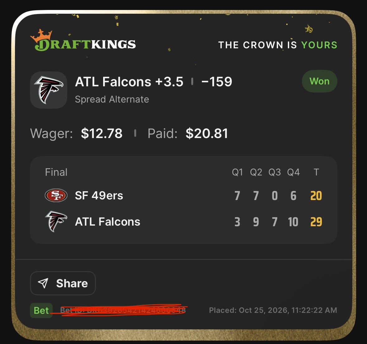 JDPurpleNeon's tweet photo. NFL NOON GAMES 
We CASHED 6 out of the 7 Plays

We CASHED (risked 1 unit on singles)
•Falcons +3.5 ✅ 
•Falcons ML ✅ 
•Falcons +7.5 / Dolphins +7.5 ✅ 
•Falcons +7.5 / Dolphins +10.5 ✅ 
•Vikings ML / Falcons +7.5 ✅ 
•Justin Jefferson 70+ Yards ❌
•Jordan Mason 48+ Rushing Yards ✅ 

All Neon Plays hit. We are up huge this weekend. Will calculate numbers later. Anyone follow the research?