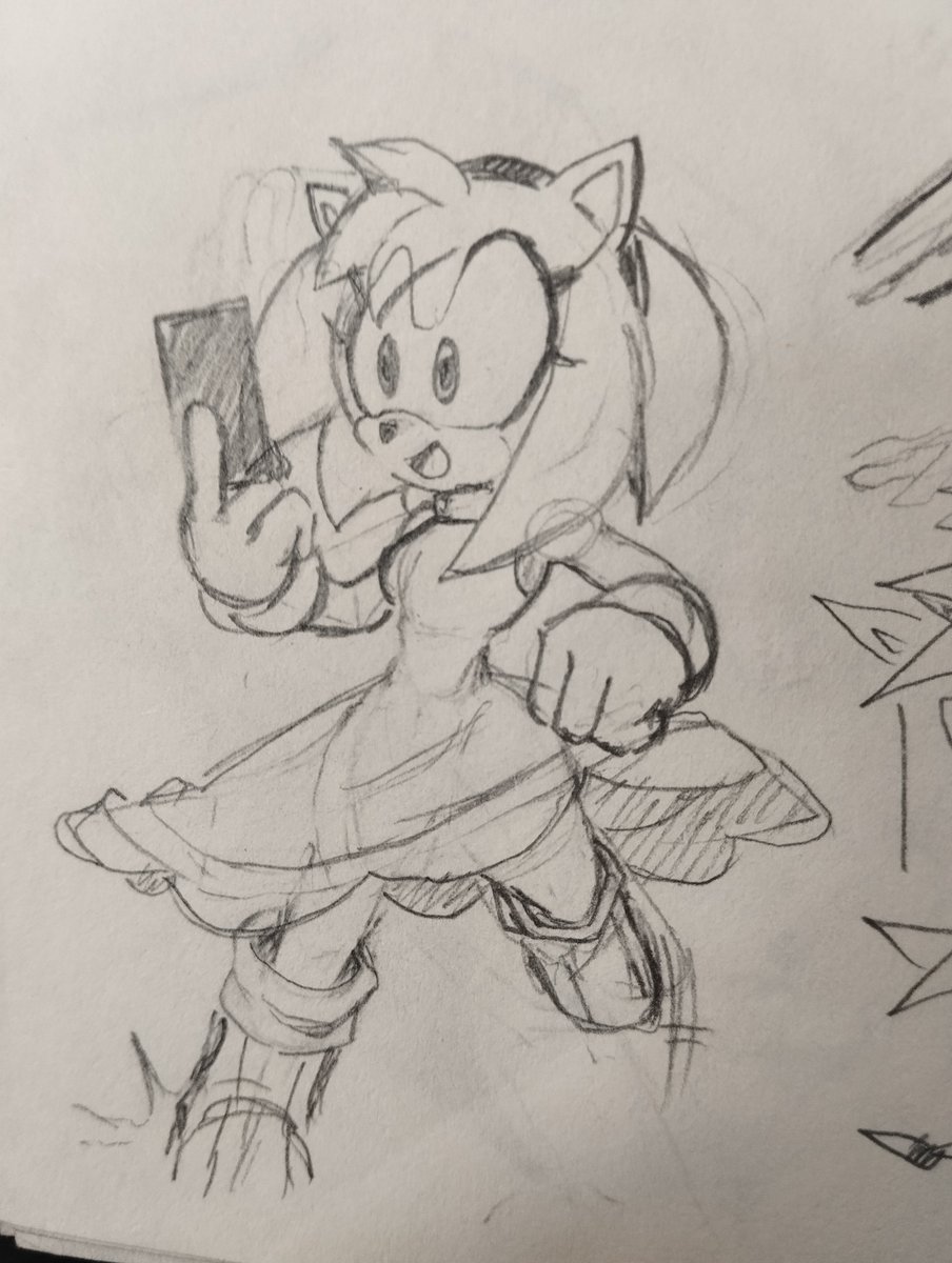 Roftop_user99's tweet photo. Amy doodlds lol #sonicthehedgehog #fanart #amyrose #sketchart https://t.co/pebOfcXh91