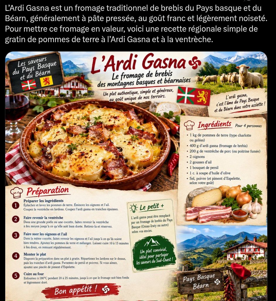 DInfos's tweet photo. L’Ardi Gasna (signifiant littéralement « fromage de brebis » en langue basque) est un fromage traditionnel à pâte pressée non cuite originaire du Pays basque. I https://t.co/3odjkJsmFs