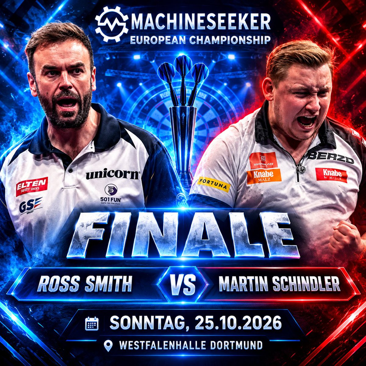 Lionator180's tweet photo. Das Finale mit dem keiner gerechnet hatte. Ross Smith gegen den ersten deutschen Major-Finalisten Martin Schindler.
😍🇩🇪🎯
#dartsem https://t.co/7aMVnPHOxp