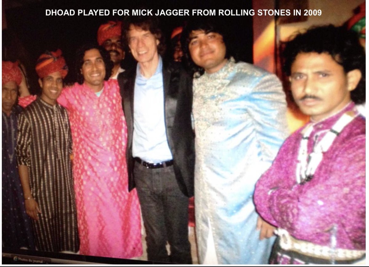 BhartiRahis's tweet photo. Beautiful souvenirs :- Rahis Bharti with his Dhoad were specially invited to perform for Mick Jagger, the legendary frontman of The Rolling Stones. 
In 2009 and 2013 @MickJagger 
#RahisBharti #Dhoad #MickJagger #RollingStones #WorldMusic #IndianFolk #RajasthaniFolk #DesertMusic #CulturalExchange #MusicWithoutBorders #LiveMusic #ArtistLife #StagePerformance #HeritageMusic #FolkFusion #IndiaToTheWorld #MusicJourney #GlobalStage