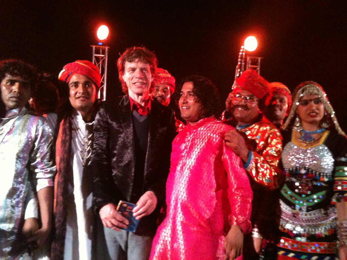 BhartiRahis's tweet photo. Beautiful souvenirs :- Rahis Bharti with his Dhoad were specially invited to perform for Mick Jagger, the legendary frontman of The Rolling Stones. 
In 2009 and 2013 @MickJagger 
#RahisBharti #Dhoad #MickJagger #RollingStones #WorldMusic #IndianFolk #RajasthaniFolk #DesertMusic #CulturalExchange #MusicWithoutBorders #LiveMusic #ArtistLife #StagePerformance #HeritageMusic #FolkFusion #IndiaToTheWorld #MusicJourney #GlobalStage