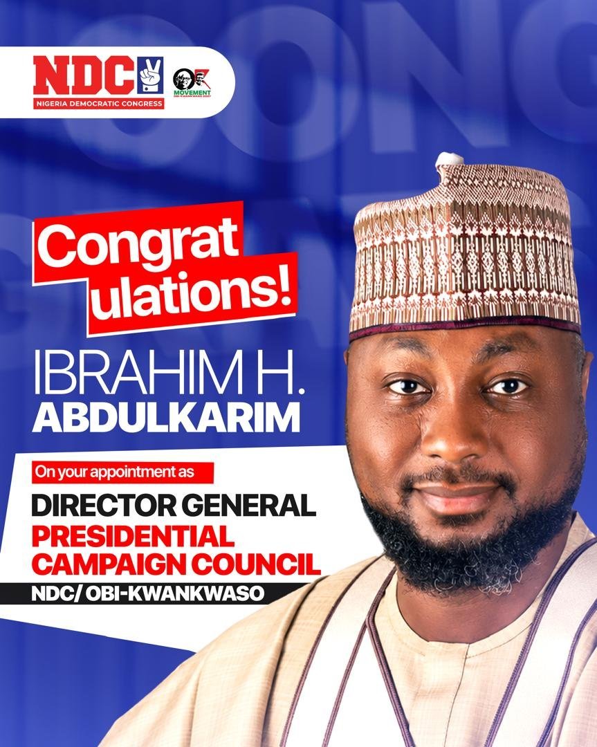 HiikyaaTor's tweet photo. Congratulations on your appointment as the DG of the Obi - Kwankwaso Presidential campaign Council. https://t.co/qddjfjrqpm