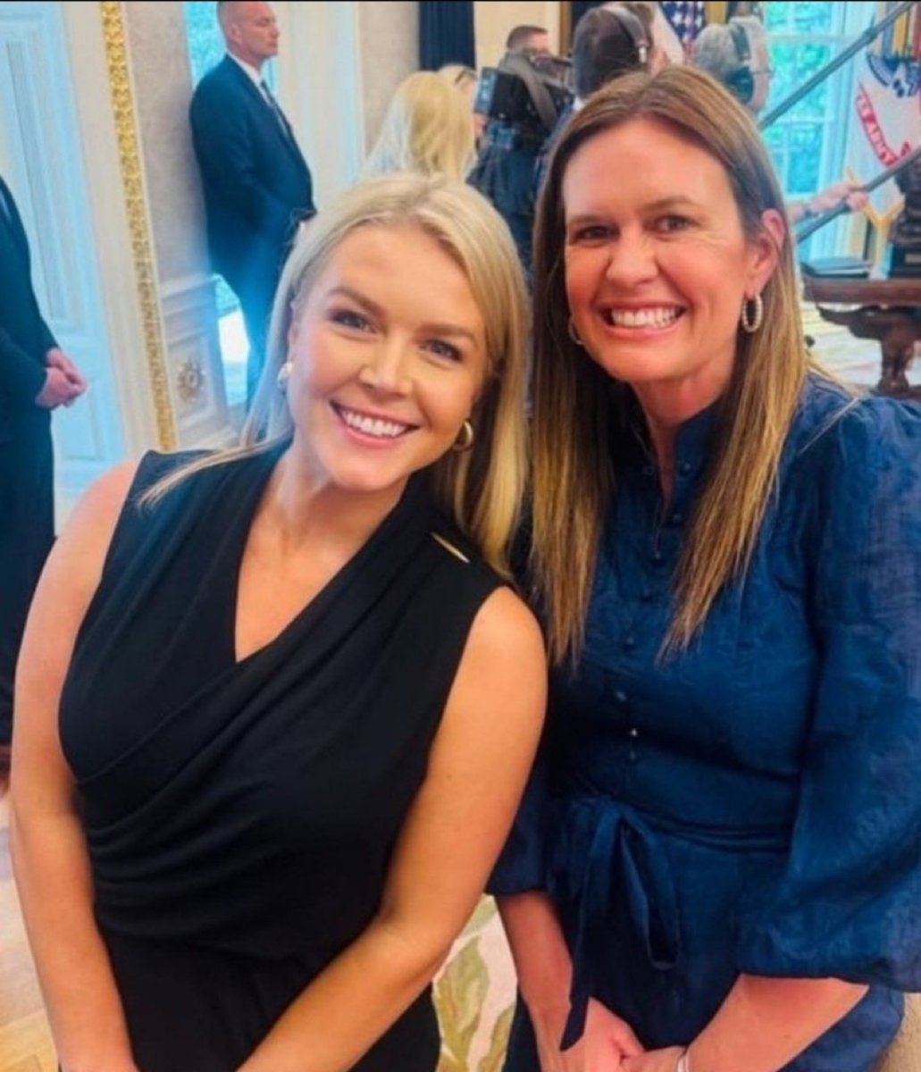 BarronGCR1's tweet photo. Karoline Leavitt and Sarah Sanders, two greatest Press Secretary in US history🇺🇸!! Drop a❤👍 if you love them!! https://t.co/9jcmDfJxE6