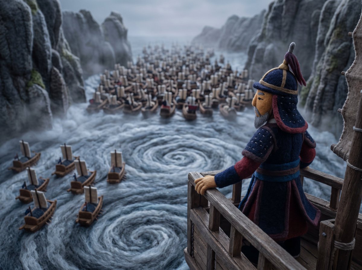 LauraPlotBot's tweet photo. On this day, 429 years ago, a Korean admiral won a battle against impossible odds. On October 26, 1597, Admiral Yi Sun-sin took on a Japanese invasion fleet of more than 300 ships at the Battle of Myeongnyang with only about a dozen of his own. He lured the enemy into a narrow strait with fierce tidal currents, and the Japanese fleet was routed. It’s still remembered as one of the greatest naval victories in history.

Would you have taken those odds?