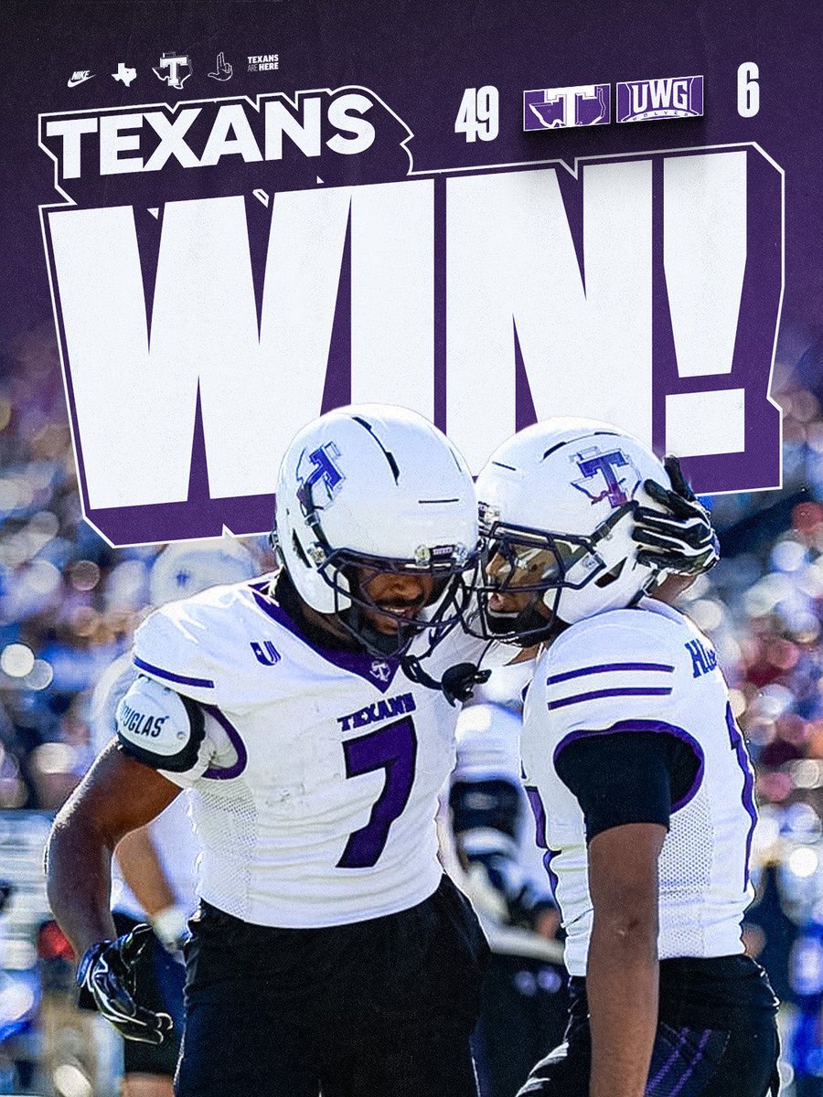 STEVEURYASZ's tweet photo. A couple of great wins for our Texans this weekend, with @TarletonFB remaining undefeated in a big way and @TarletonSoccer clinching its conference tournament berth with a shutout at home! https://t.co/ElVlpHMNiY