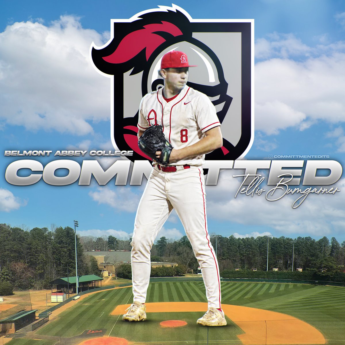 TellisBumgarner's tweet photo. I am excited to announce my commitment to Belmont Abbey College!  I want to thank my family, coaches and teammates for always believing in me and supporting me, I wouldn’t be where I am without them. And thank you to the coaching staff at Belmont Abbey for this opportunity. https://t.co/HyquXBc8Hc