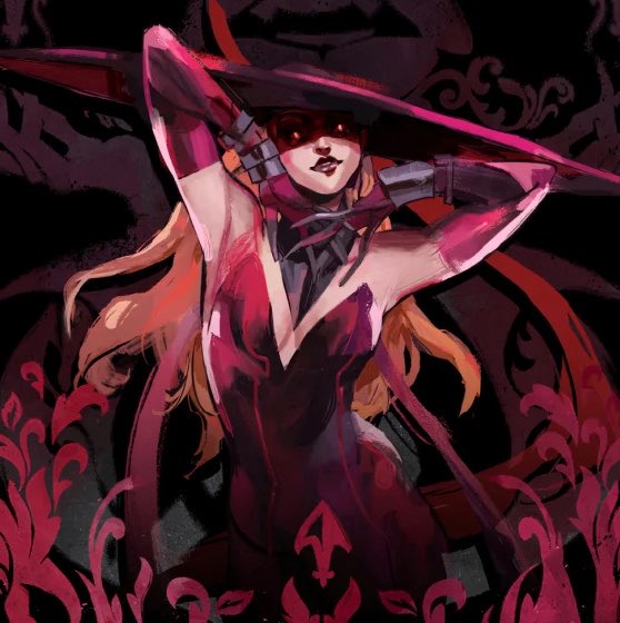 luxnoira's tweet photo. the hat being used to shadow her face and make her look intimidating/eviler https://t.co/mBbv2sa4Lp