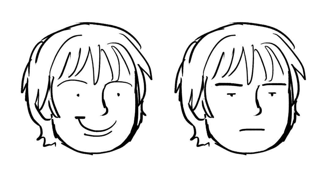 glue398's tweet photo. thinking about when my friends drew me and i genuinely thought my vibe was the first one and then all the drawings came back looking like😑 https://t.co/8Z3EayG8yj
