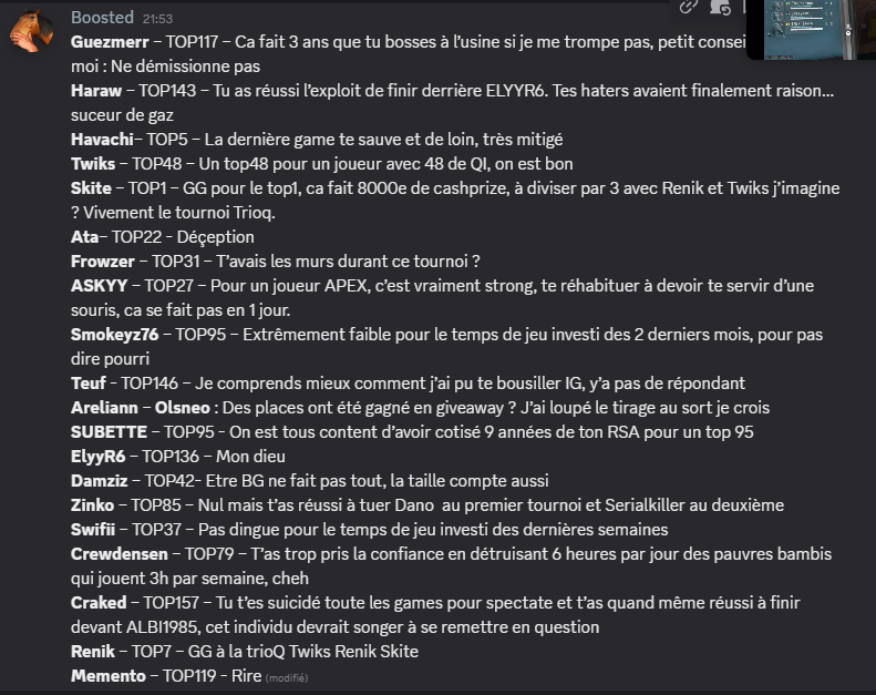 FlyZGG's tweet photo. il est ban dans 2 min du serv 😂 https://t.co/YIOUO3t4Nd